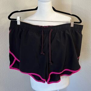 Women's Reebok Play Dry Black and Pink Sport Shorts ~ Size XL